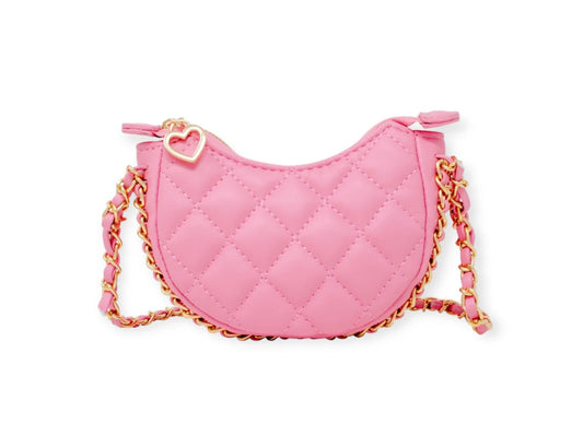 Quilted Hobo Bag with Gold Chain