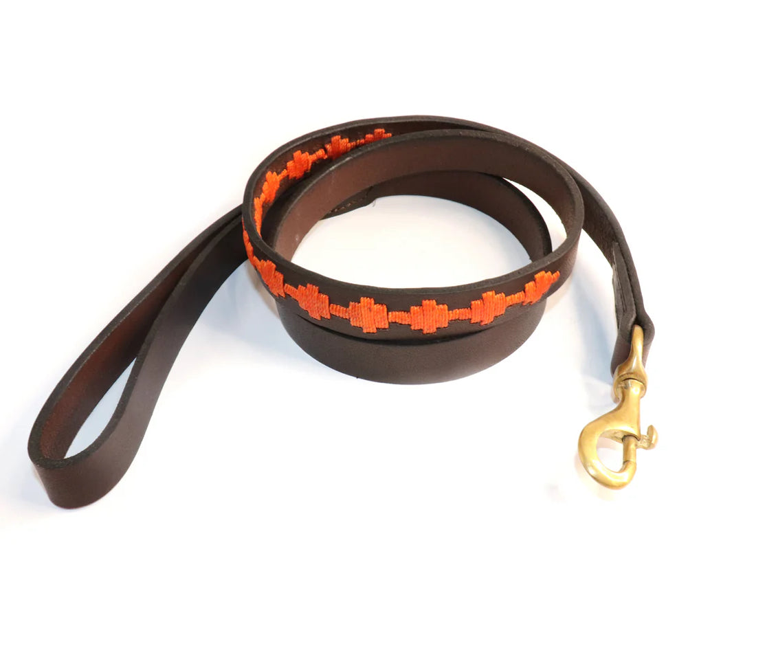 Polo Bark Leather Lead Ochre