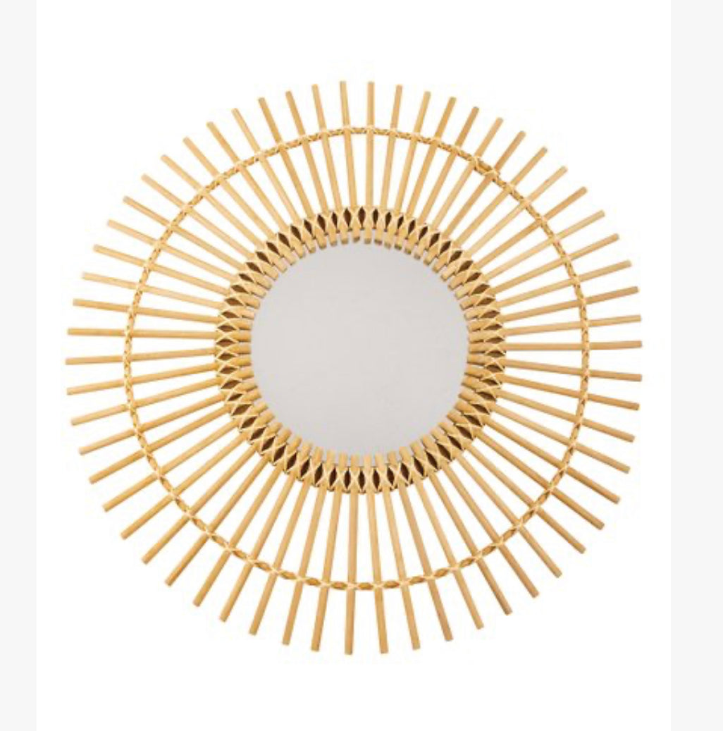 Rattan Sunburst Mirror