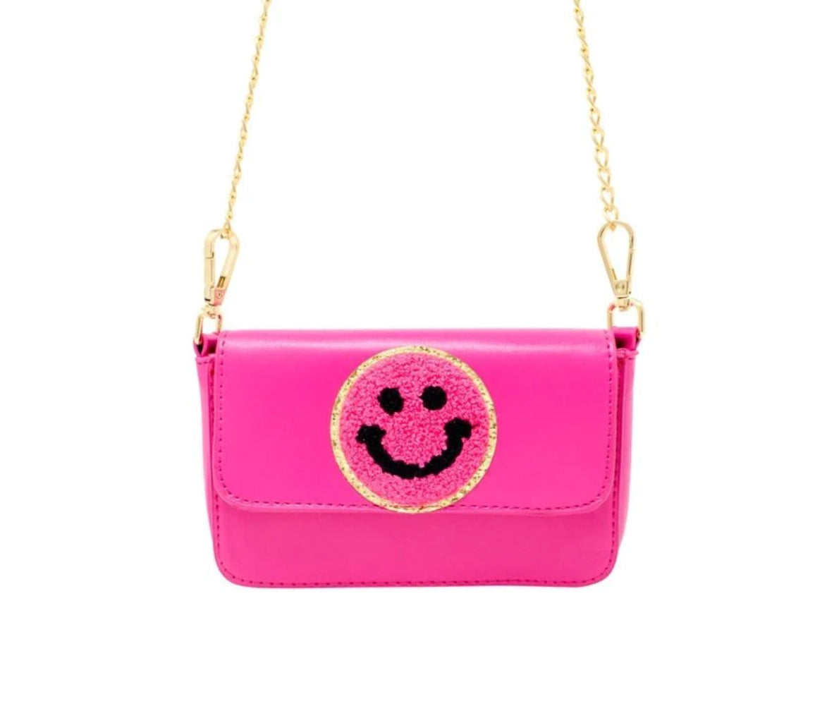 Happy Face Pink Clutch Bag