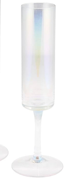 Vintage Glass Flutes (set of 2)