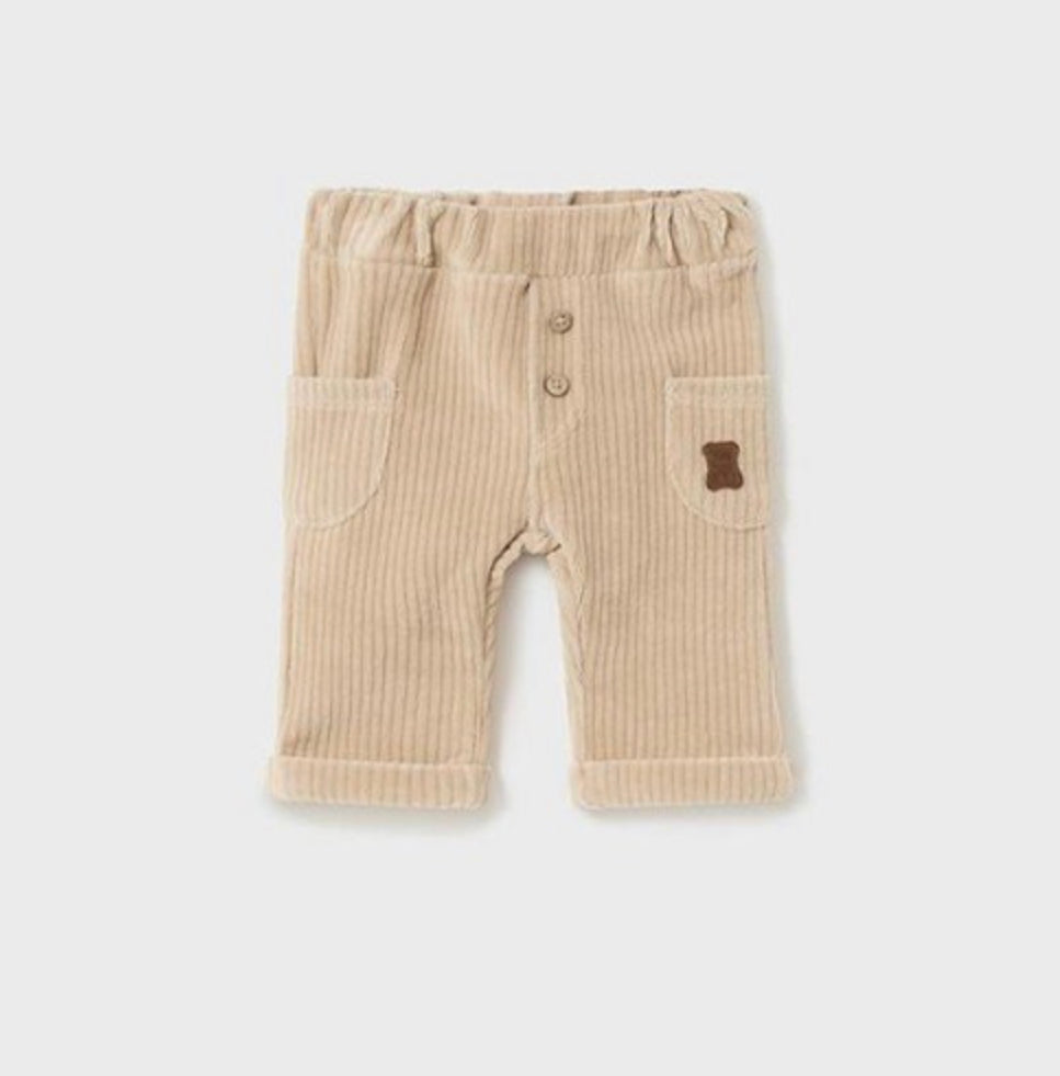 Mayoral Beige Velour Pants