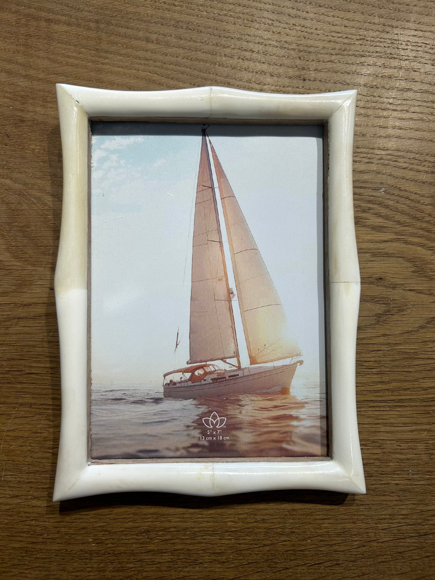 Natural Bone Rectangle Frame in Cream