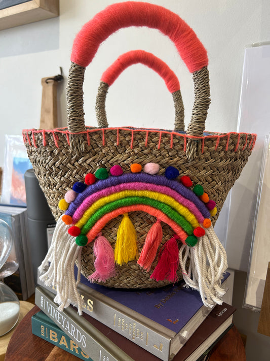 Rainbow Rattan Bag