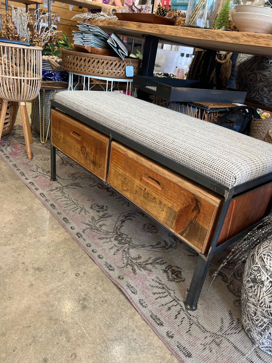 Two-Drawer Bench