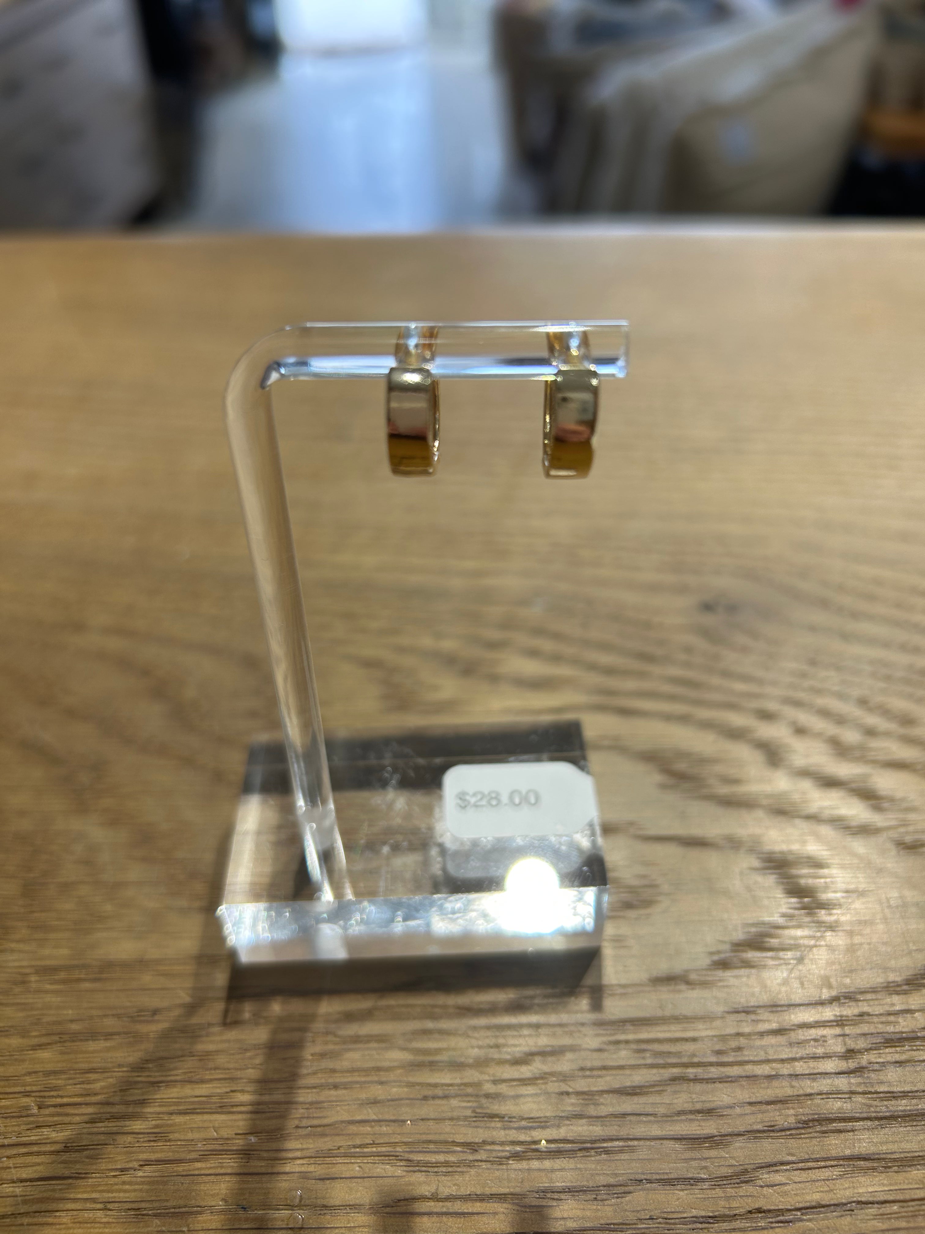 Gold Fill Flat Huggie Hoops