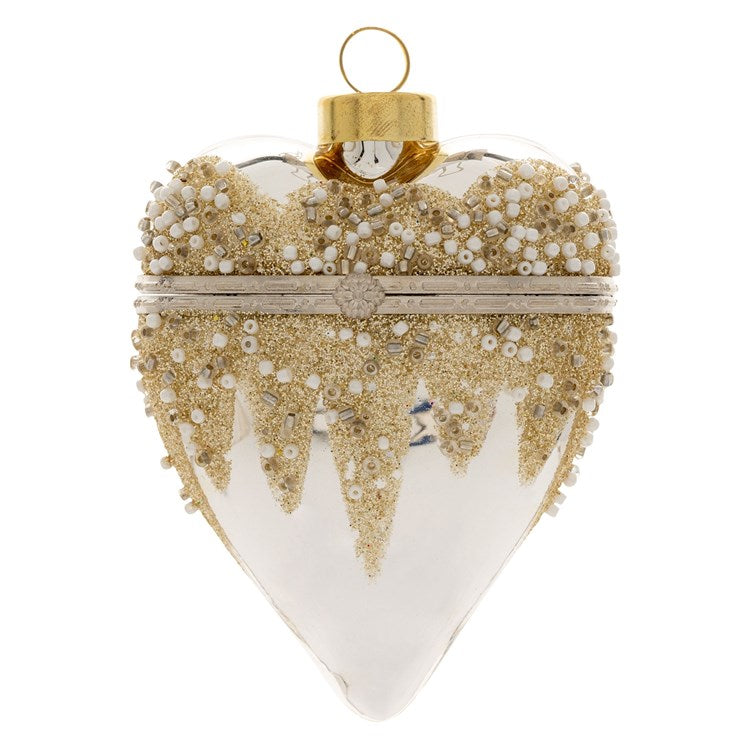 Heart Locket Glass Ornaments