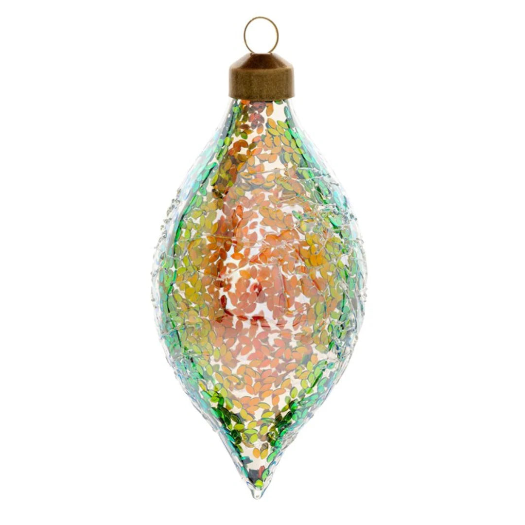 Iridescent Crackle Glass Ornaments