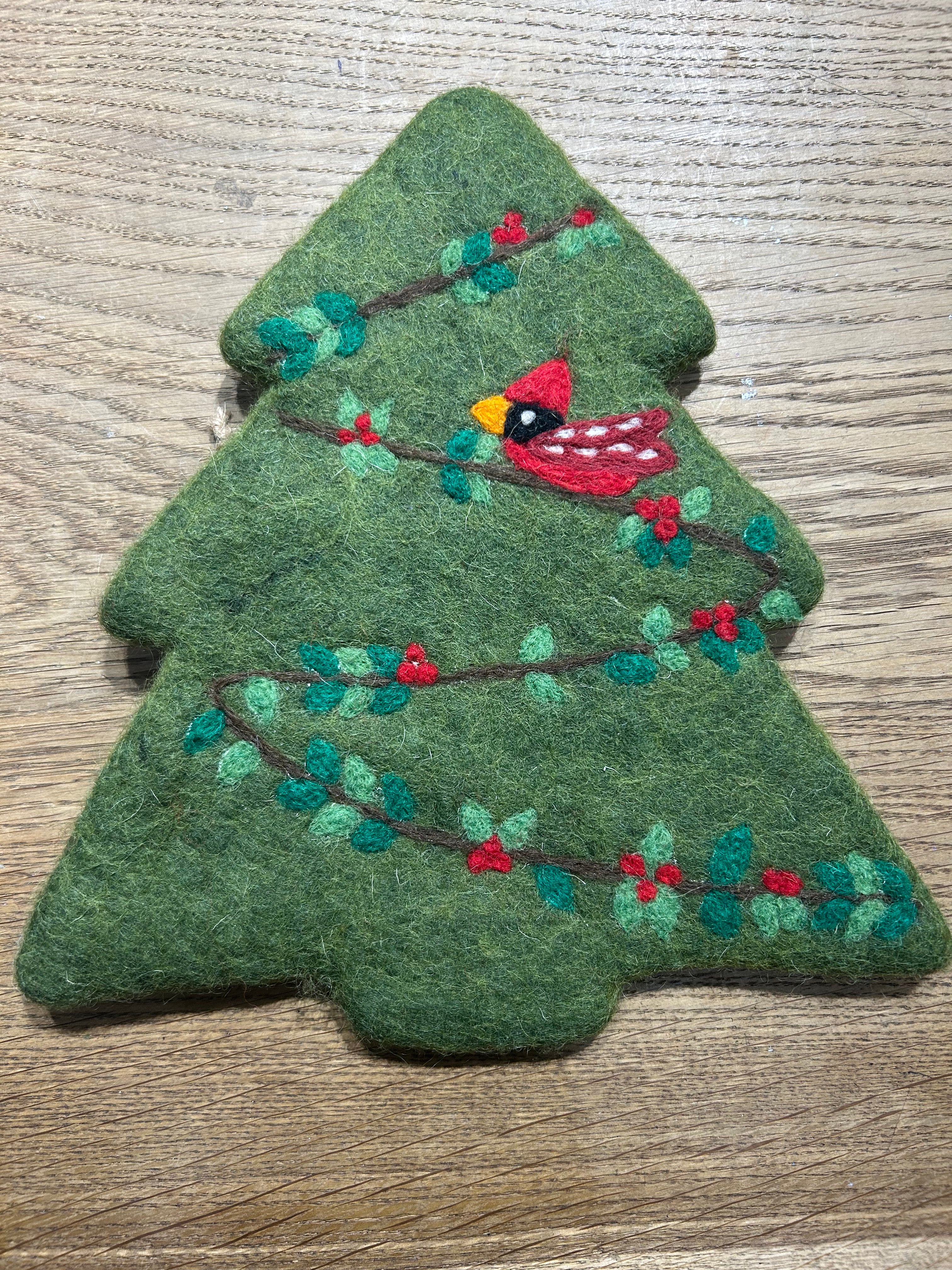 Christmas Tree Felt Trivet