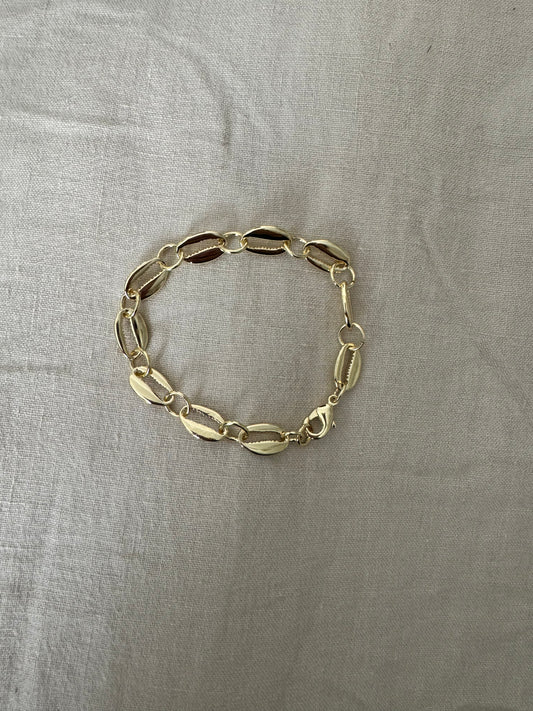 Gold Fill Cowrie Shell Bracelet