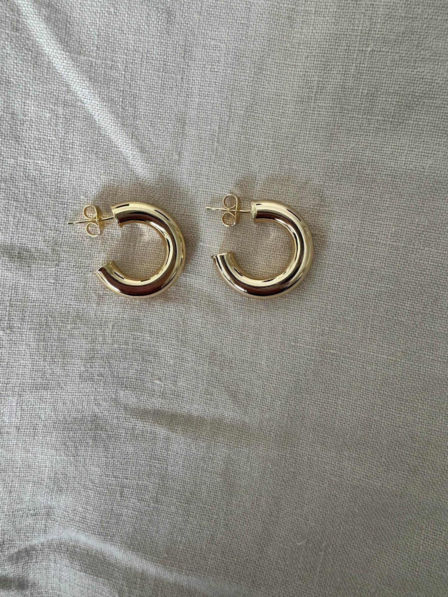 Gold Fill Tube Earrings