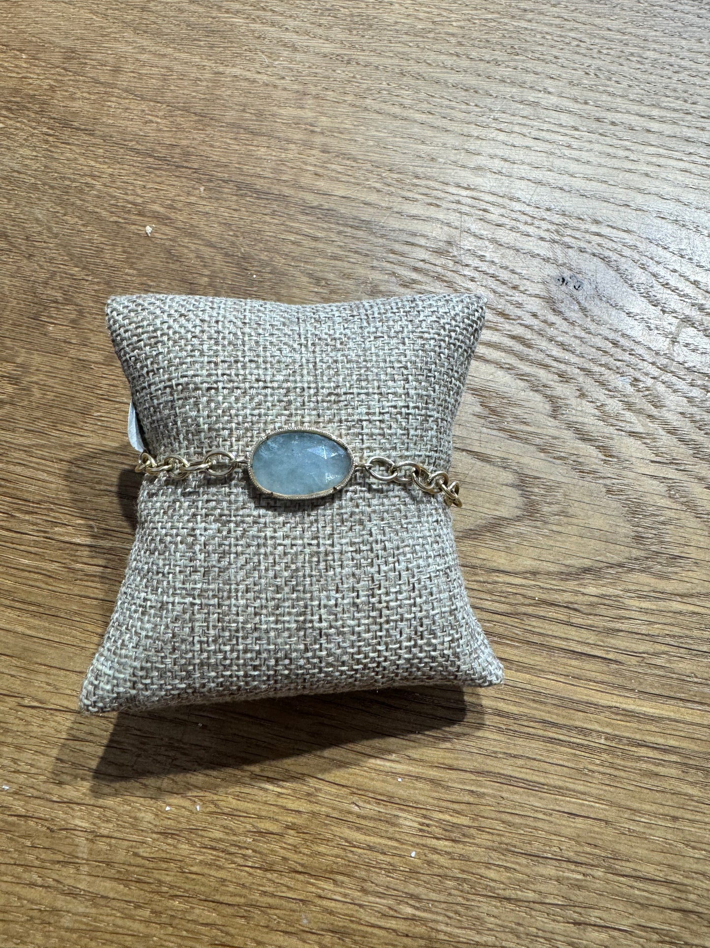 Aquamarine Bezel Bracelet