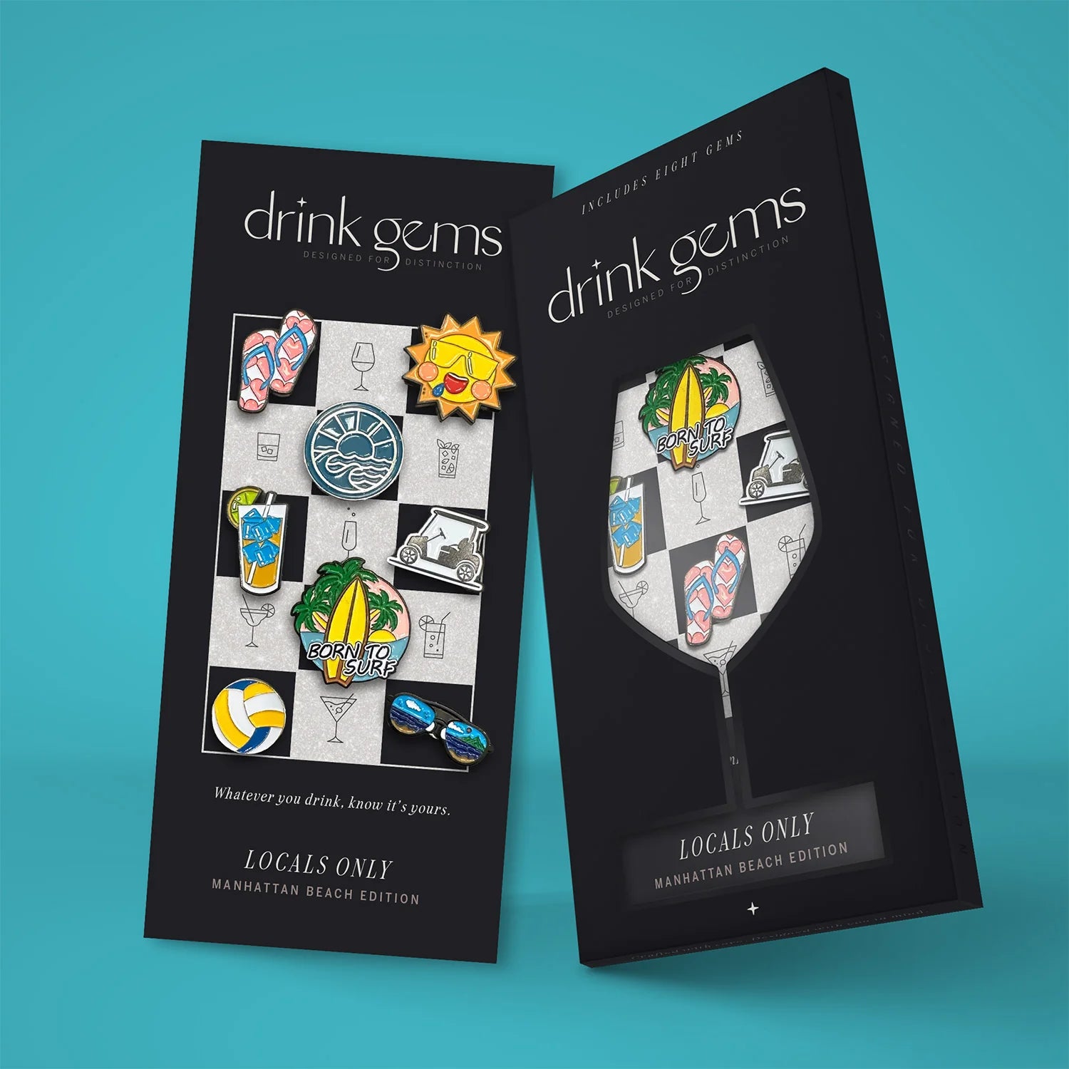 Drink Gems Wine Charms
