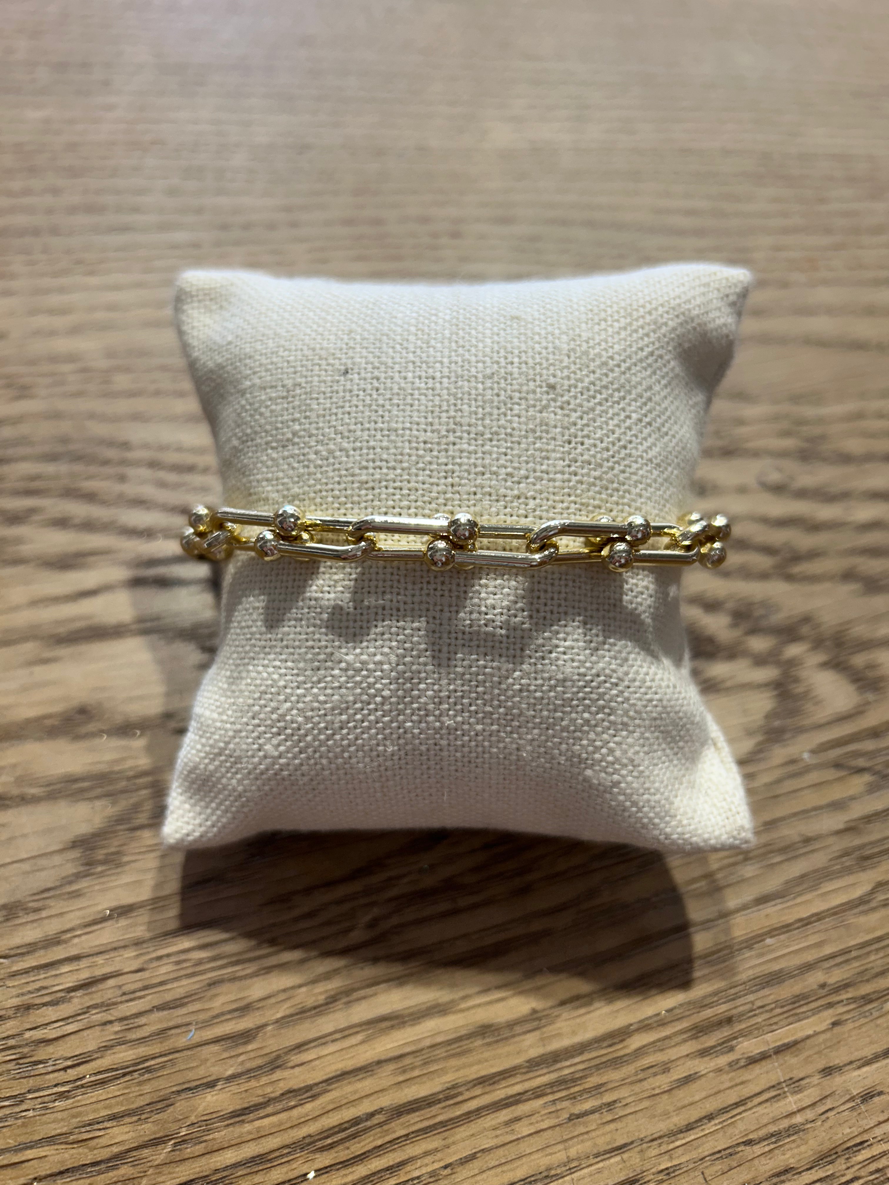 Hardware Link Gold Fill Bracelet