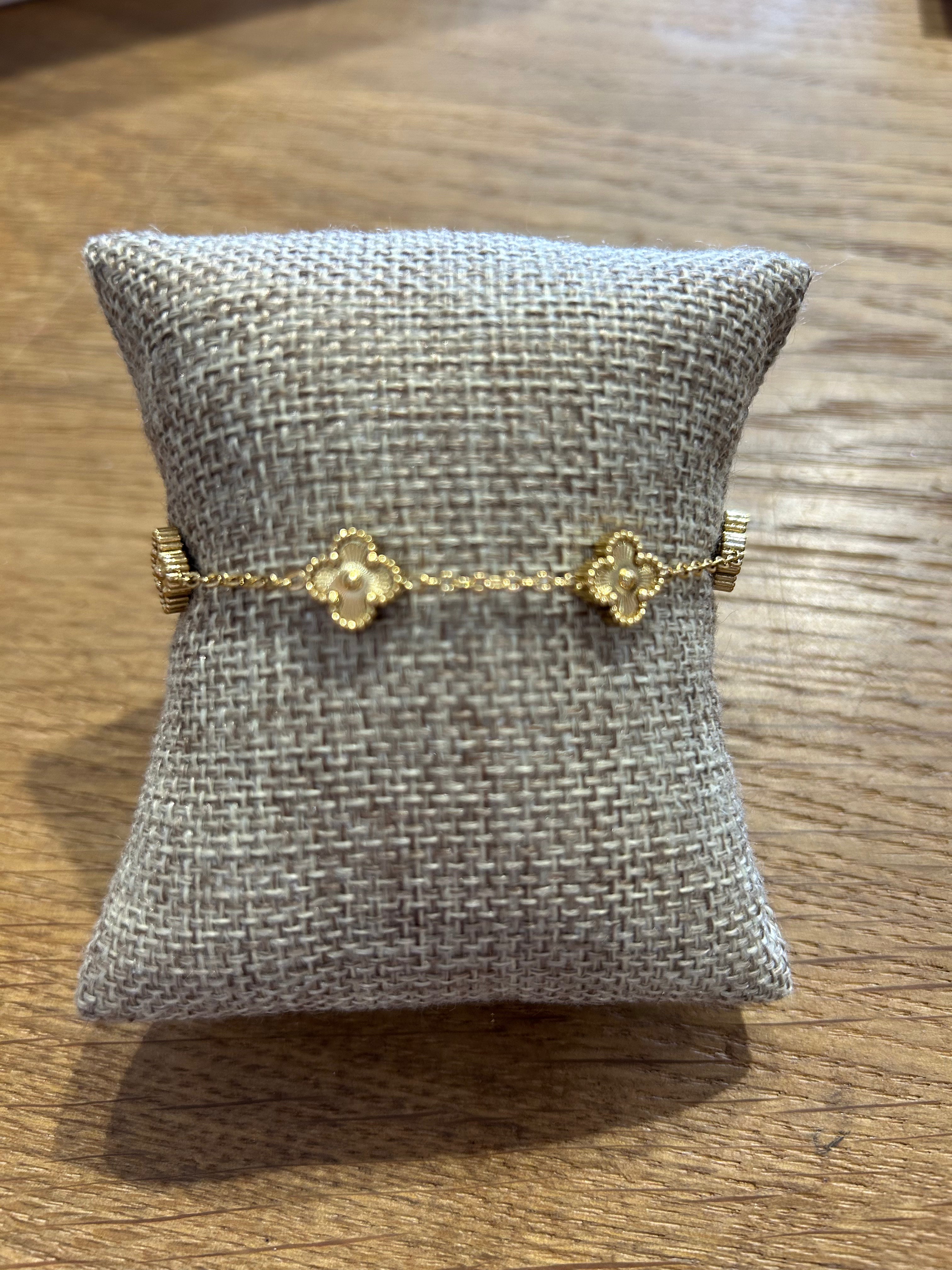 Gold Fill Clover Bracelet