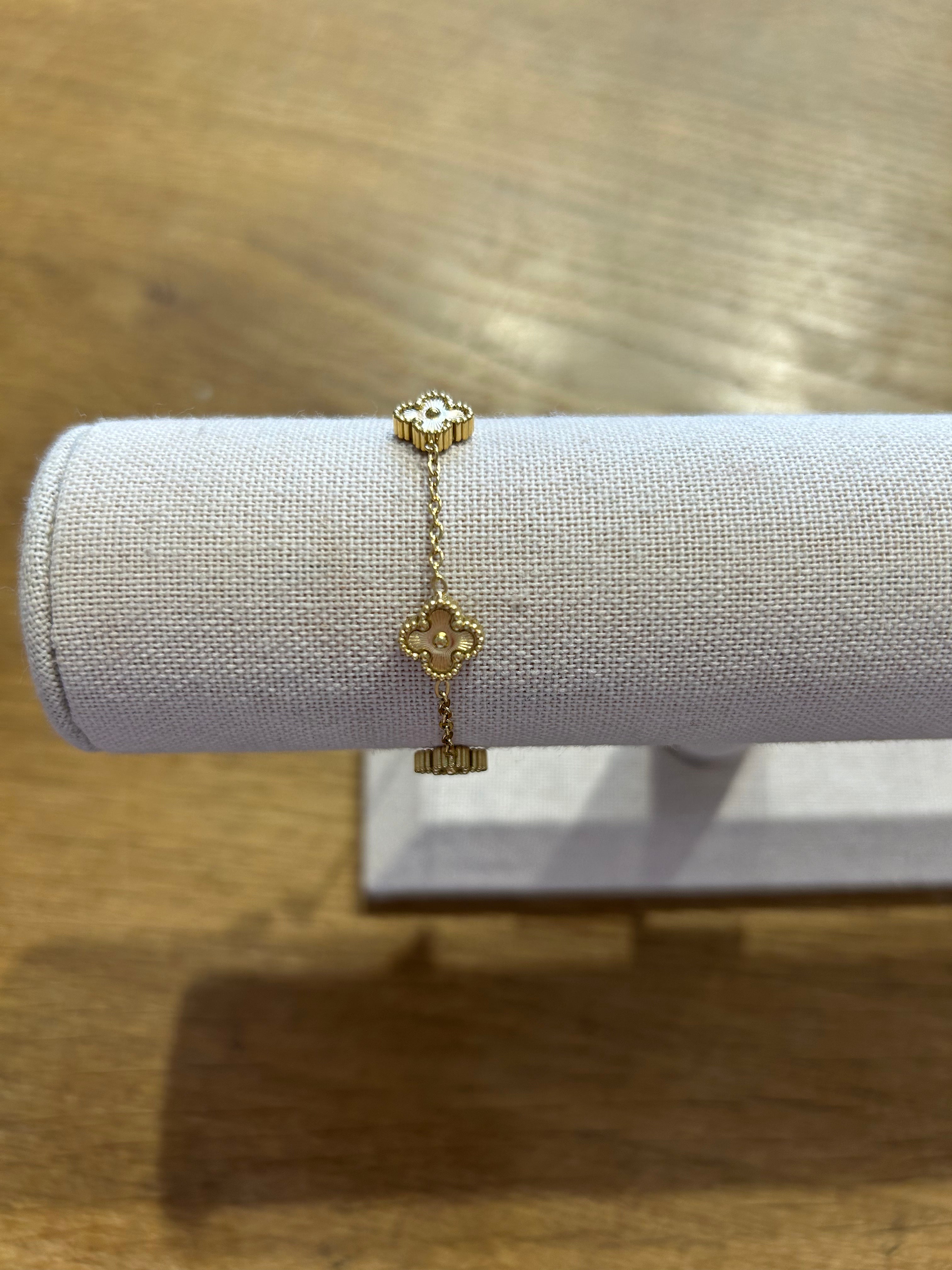 Gold Fill Clover Bracelet
