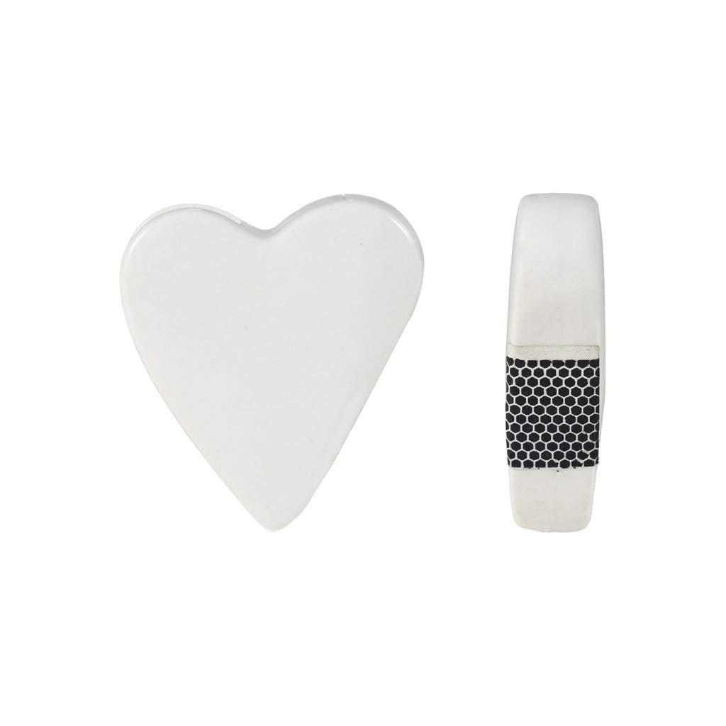 Stoneware Heart Shaped Match Holder with Striker