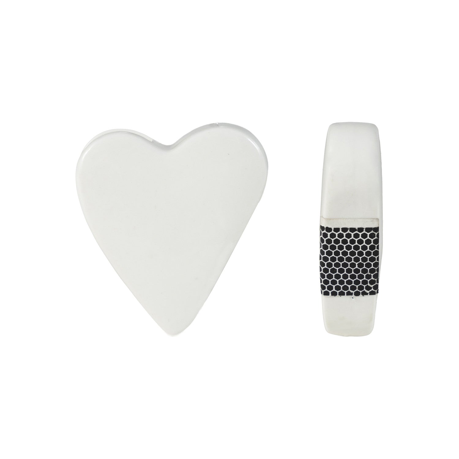 Stoneware Heart Shaped Match Holder with Striker