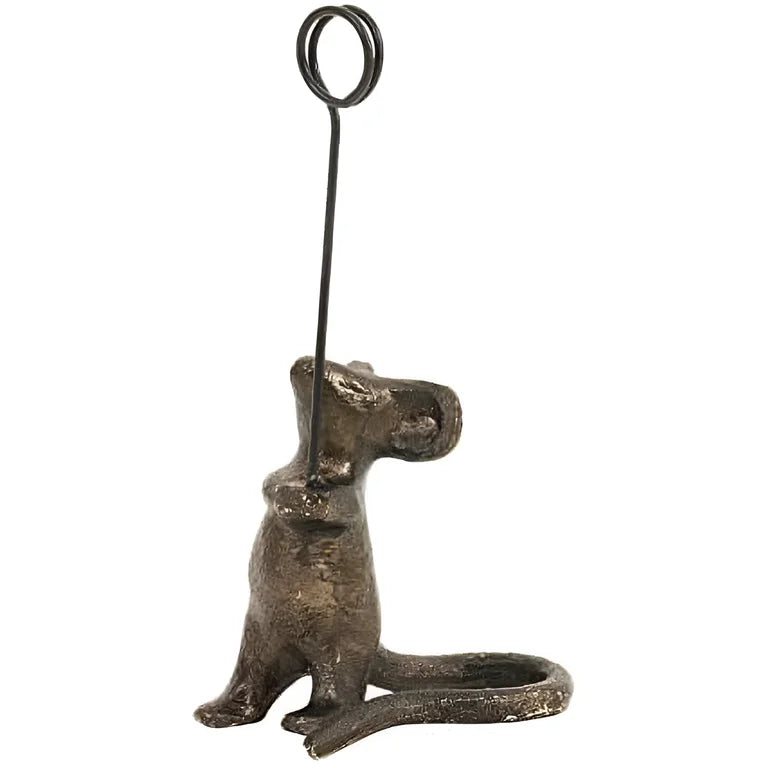 Cast Iron Mouse Card Holder