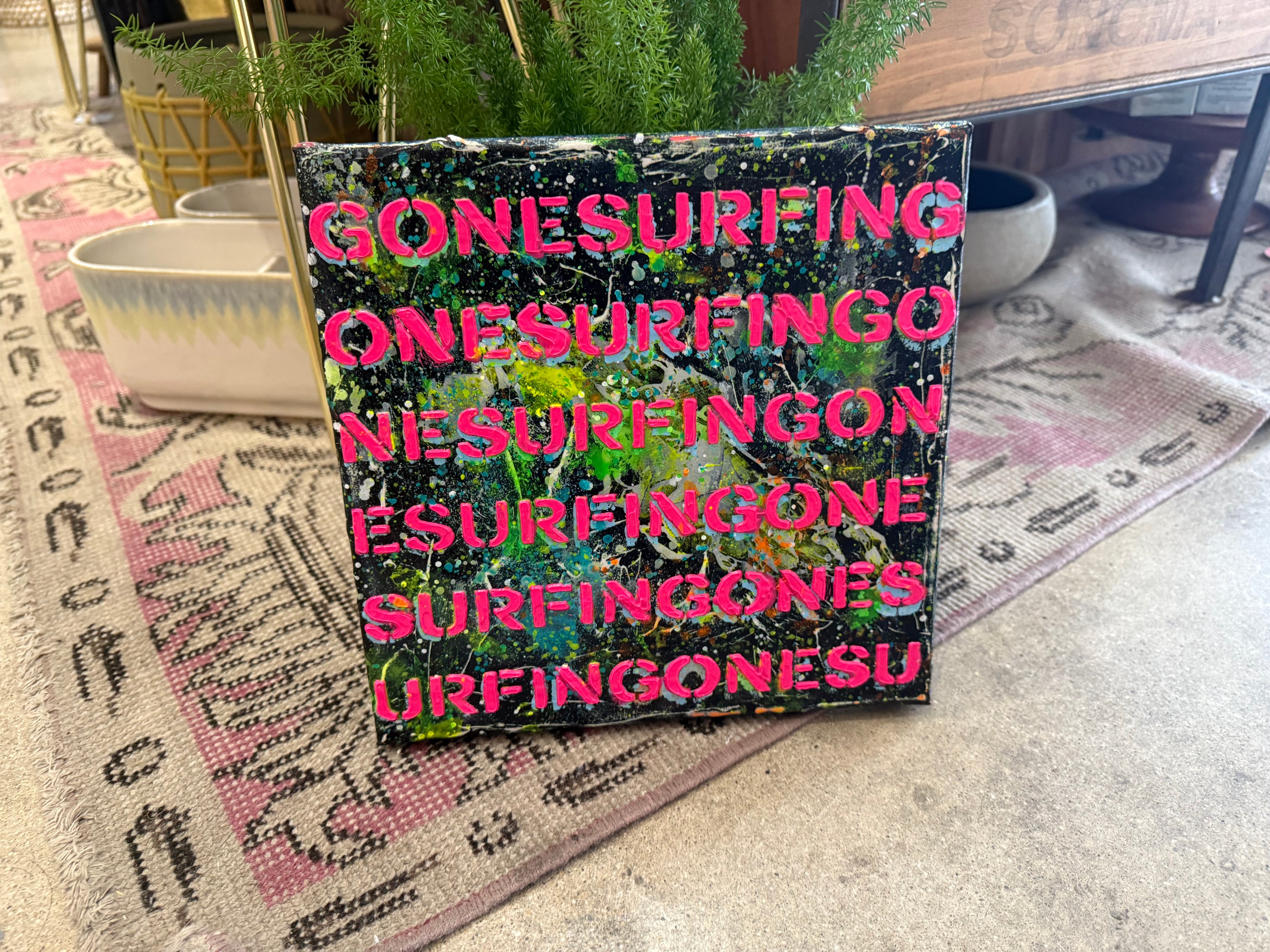 Adele French Gone Surfing Canvas Art