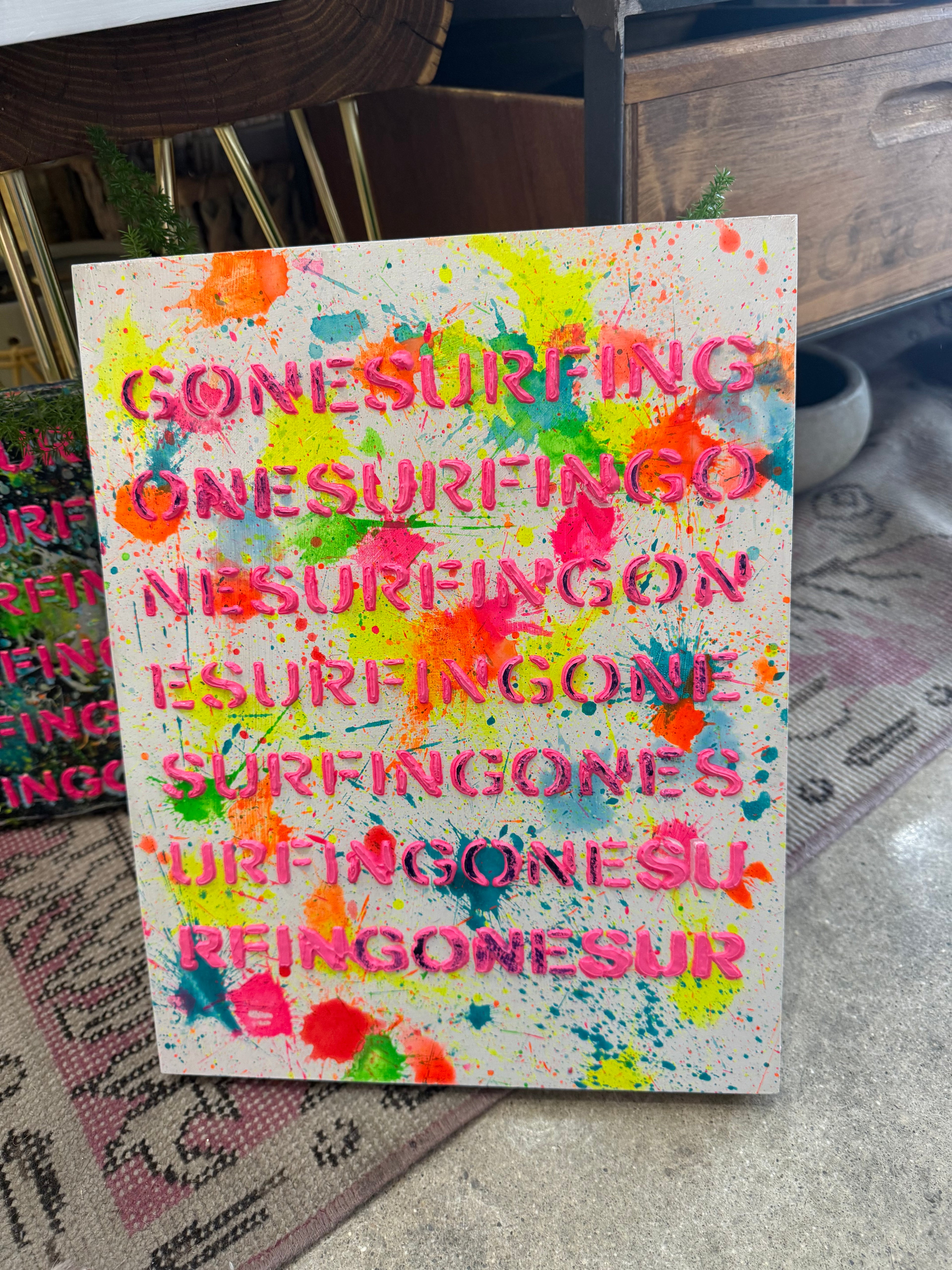 Adele French Gone Surfing Canvas Art