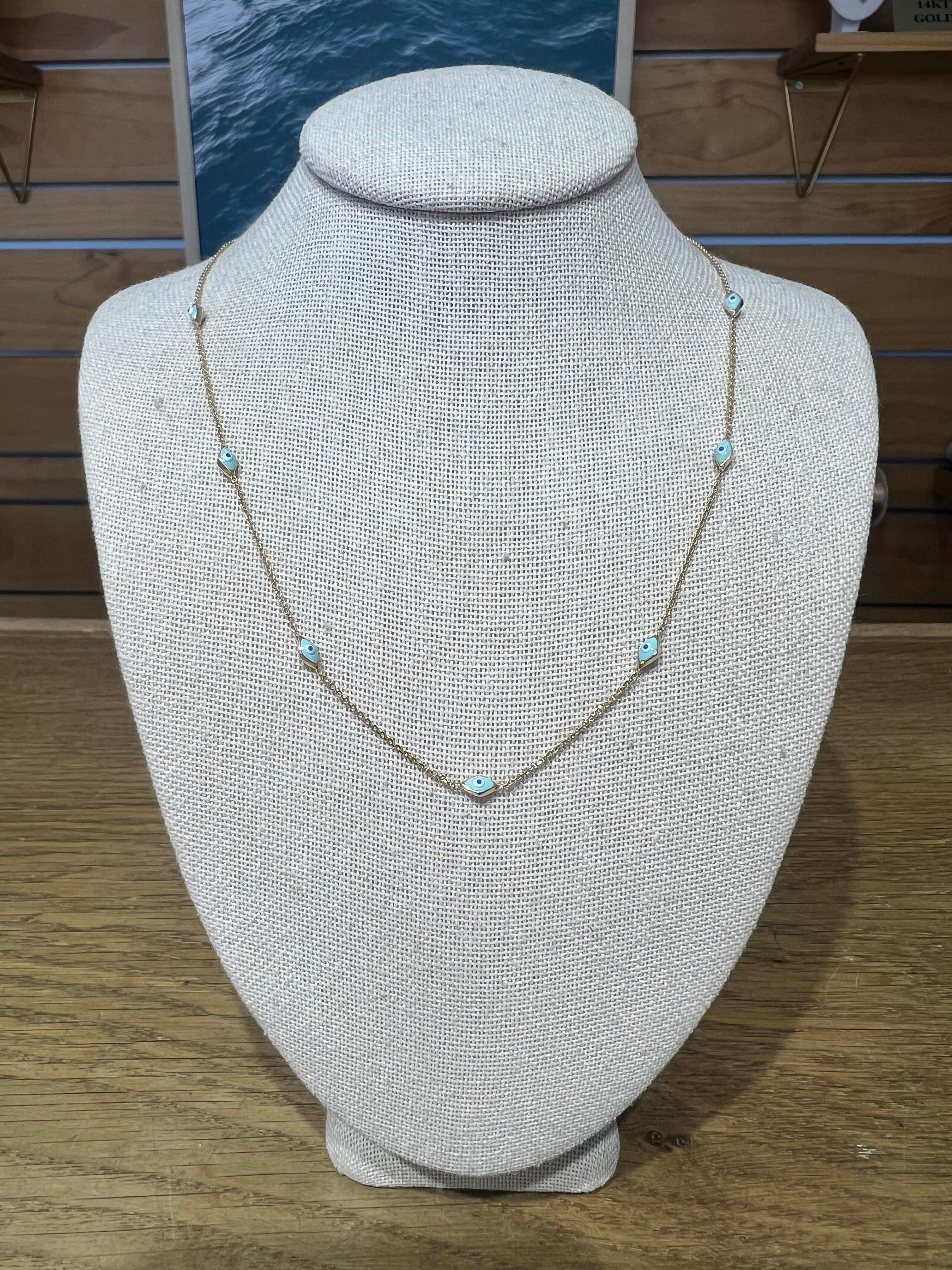 14K Evil Eye Chain