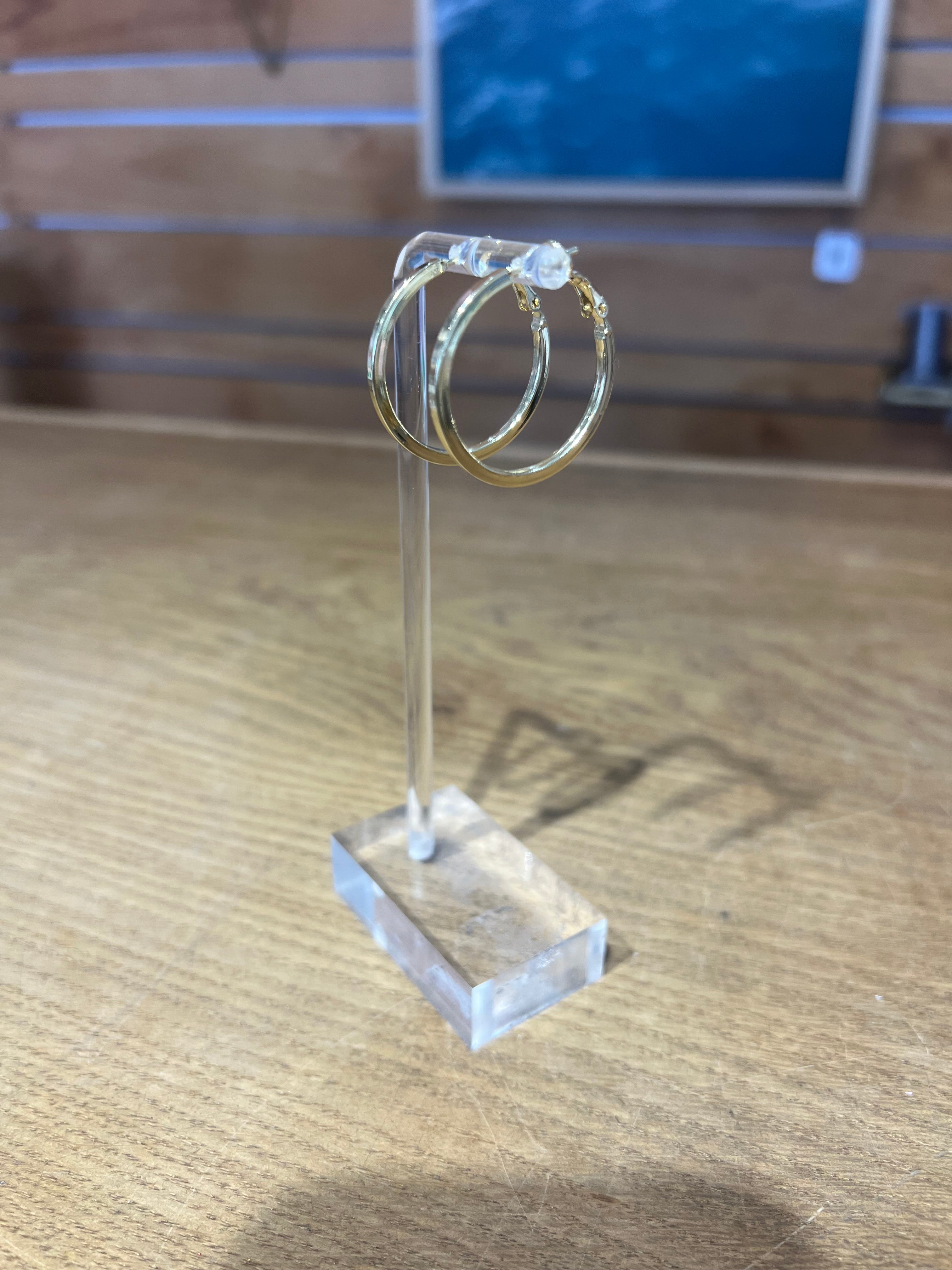 Gold Fill Flat Hoop Earrings