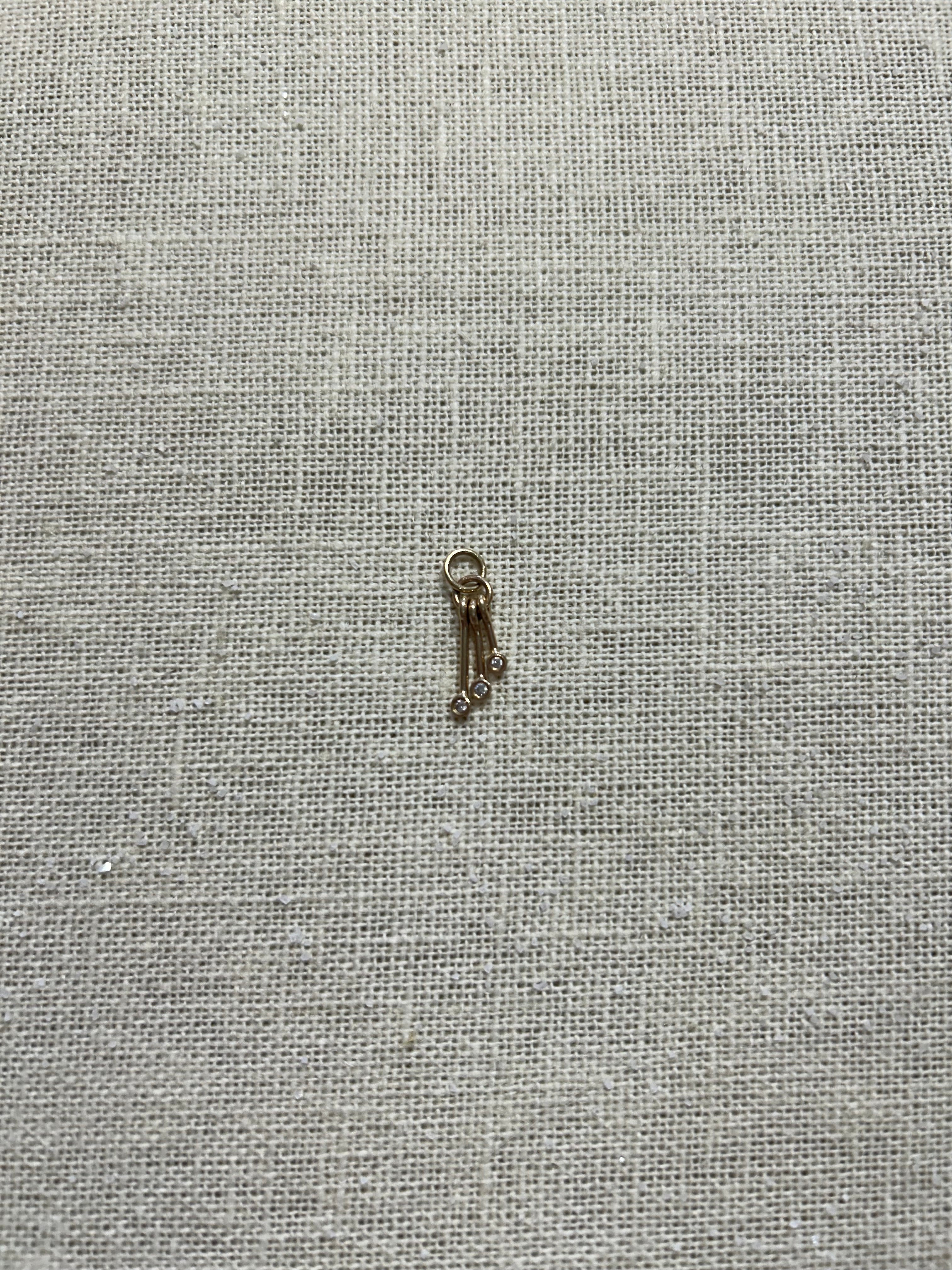 14K Diamond Keys Pendant