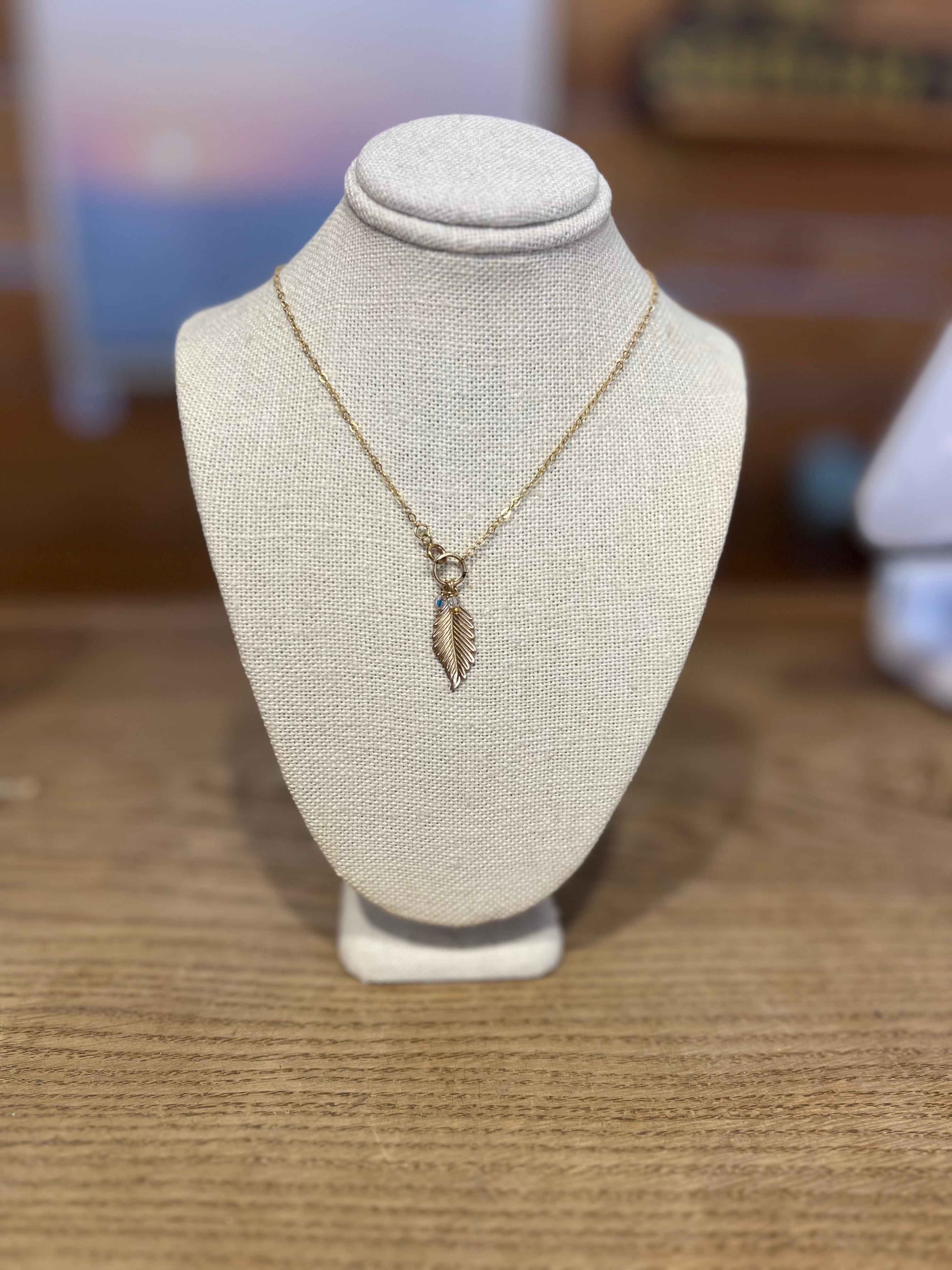 Gold Fill Leaf Necklace