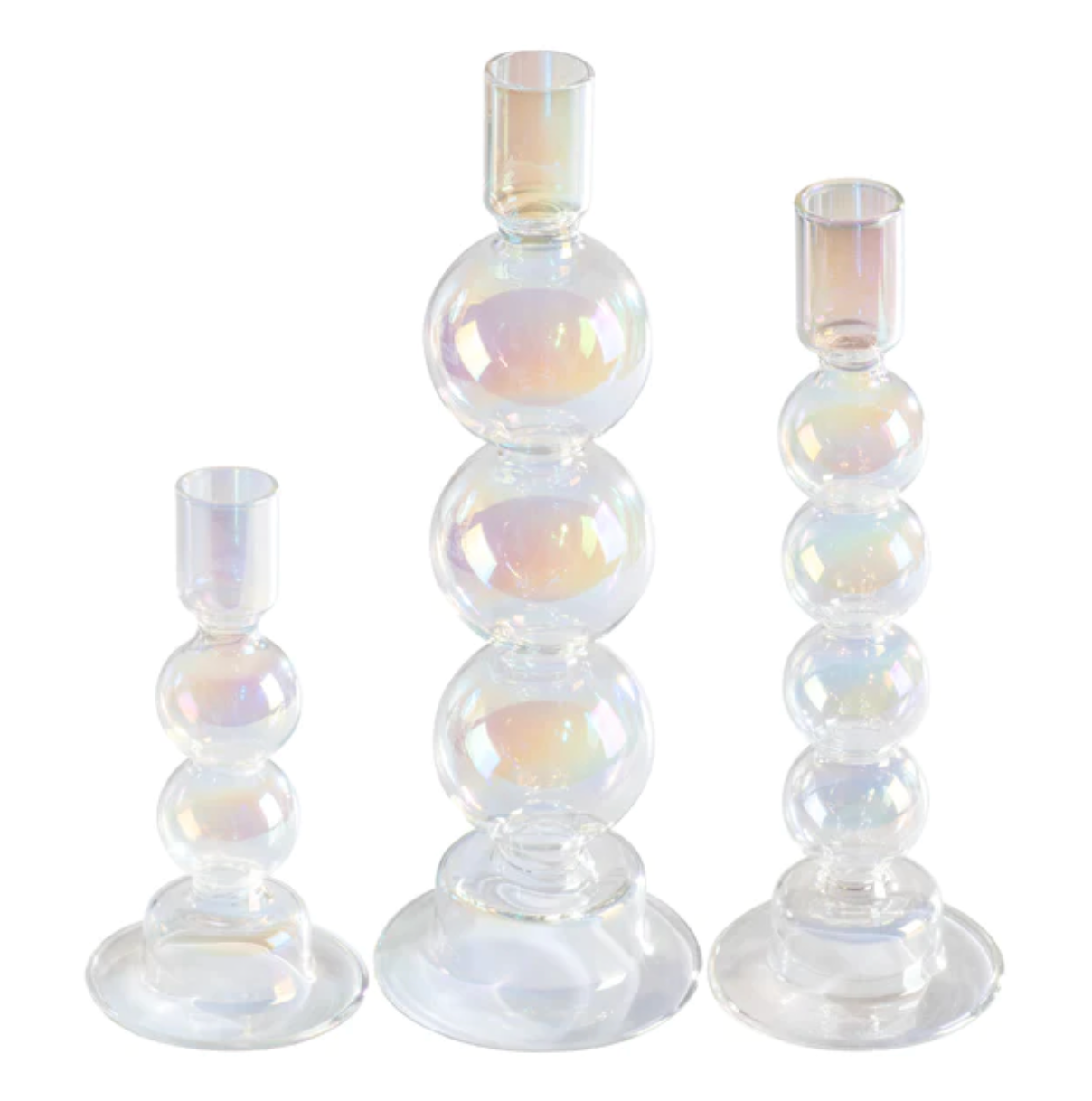 Valencia Candle Holders in Clear Luster