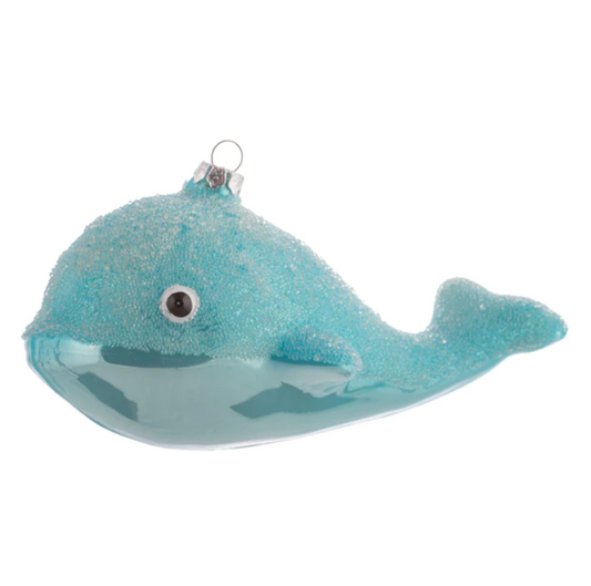 Whale Glass Ornament"