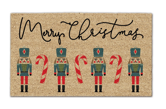 Merry Christmas Nutcrackers Doormat