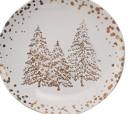 Golden Christmas Plates