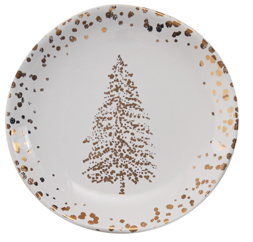 Golden Christmas Plates