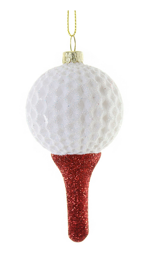 Golf Ball on a Tee Ornament