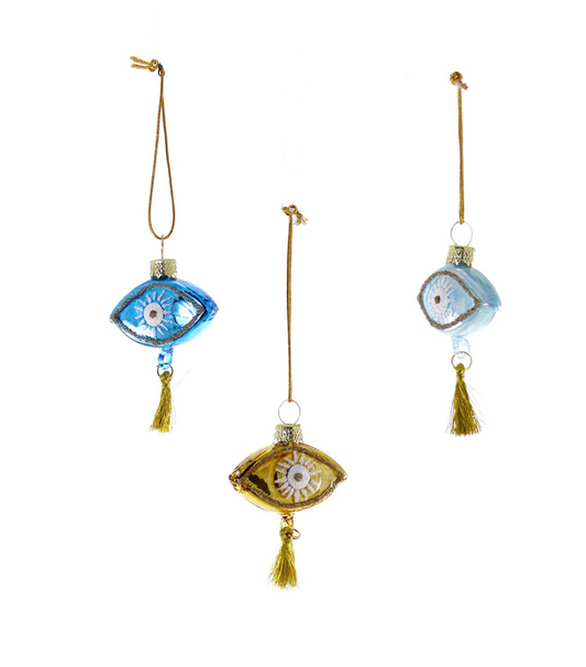 Evil Eye Ornament with Tassels