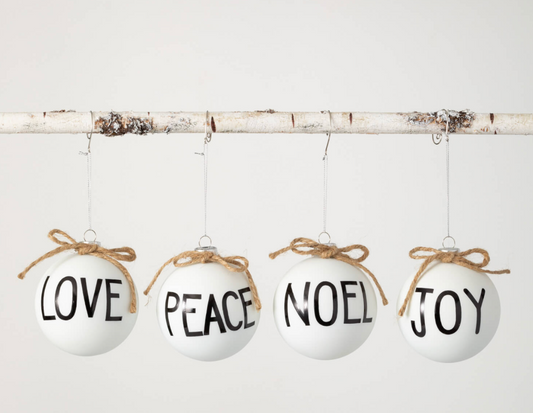 Holiday Words Ornaments