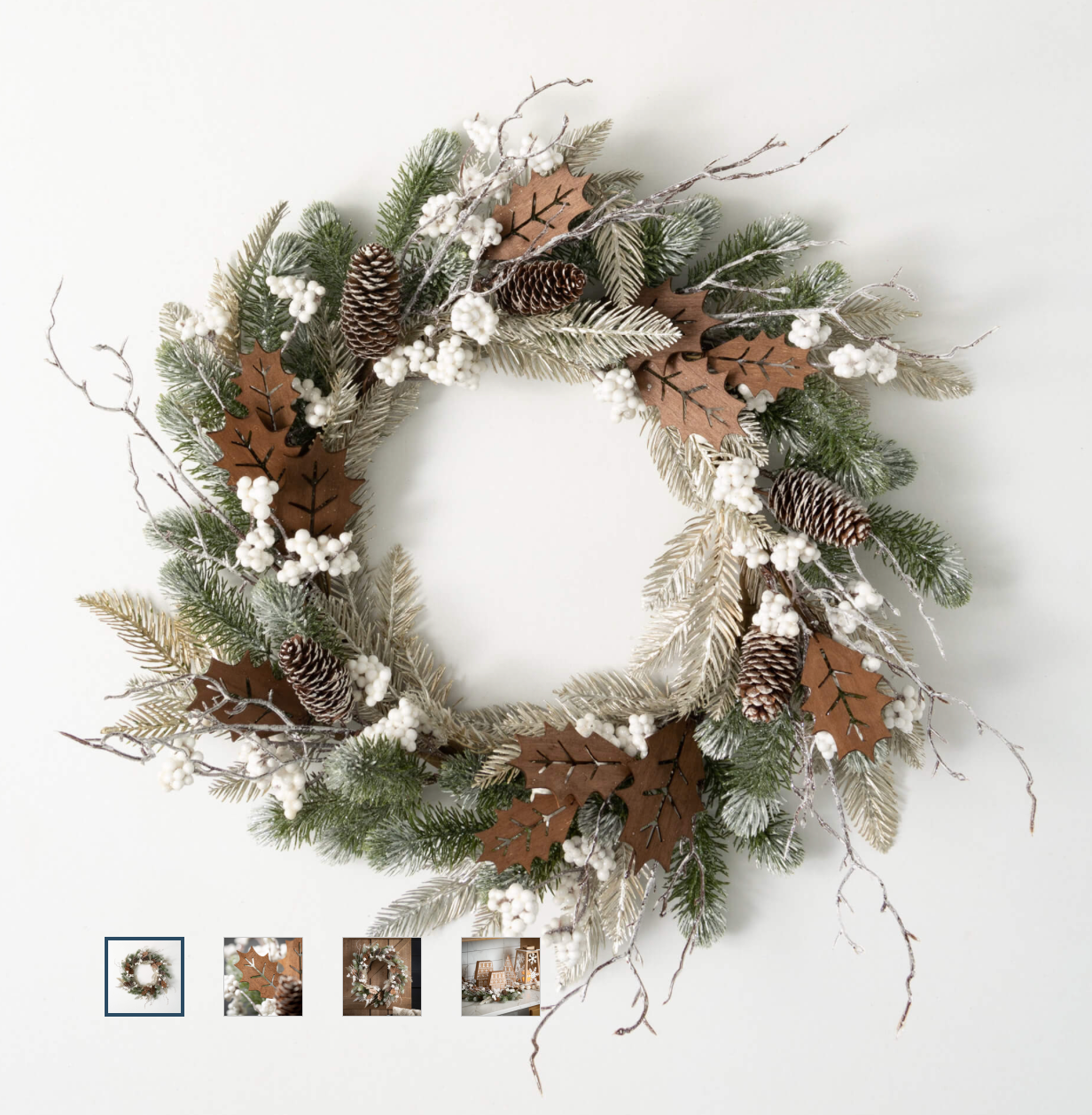 22" Berry + Leaf Wreath