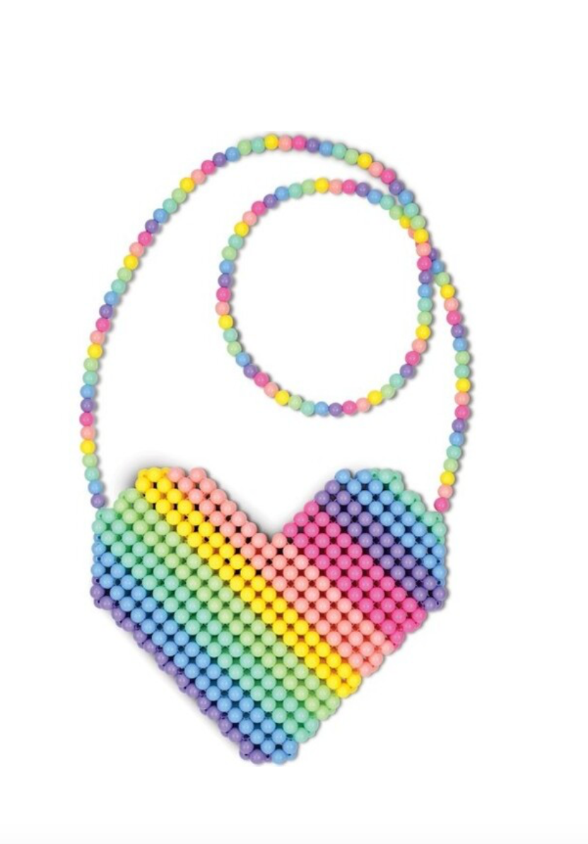 Heart Beaded Crossbody Bag