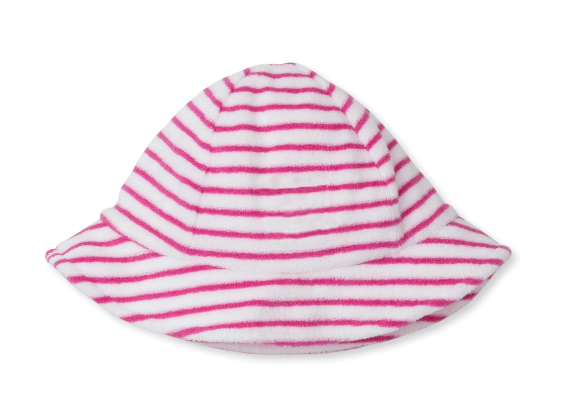 Sea Life Fun Fuchsia Stripe Terry Sunhat