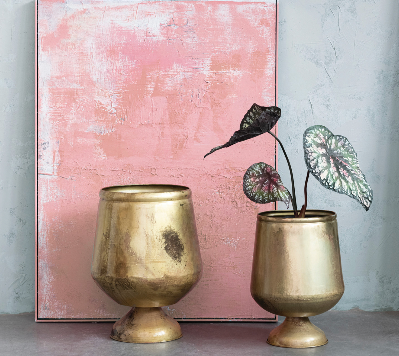 Metal Footed Planter