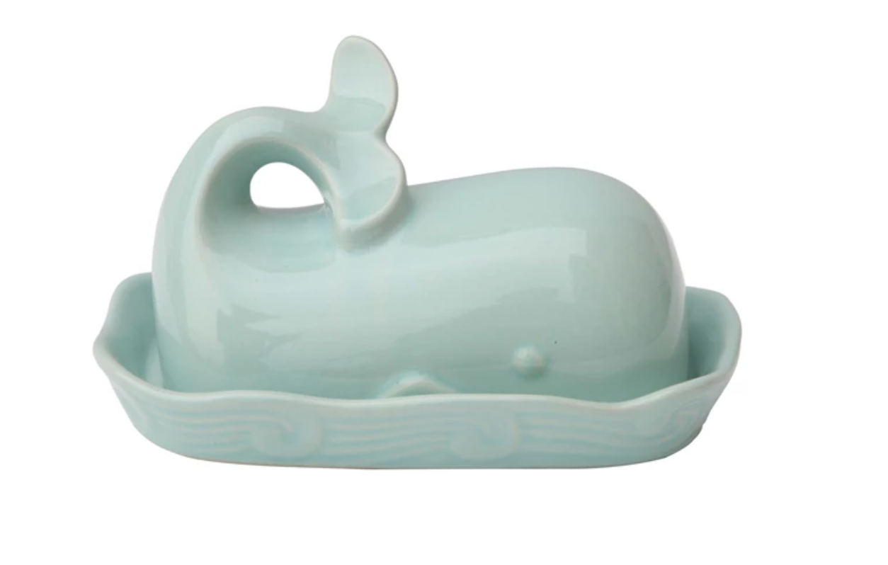 Stoneware Whale Butter Dish