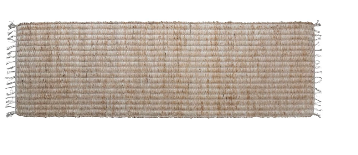 Woven Jute + Cotton Floor Runner