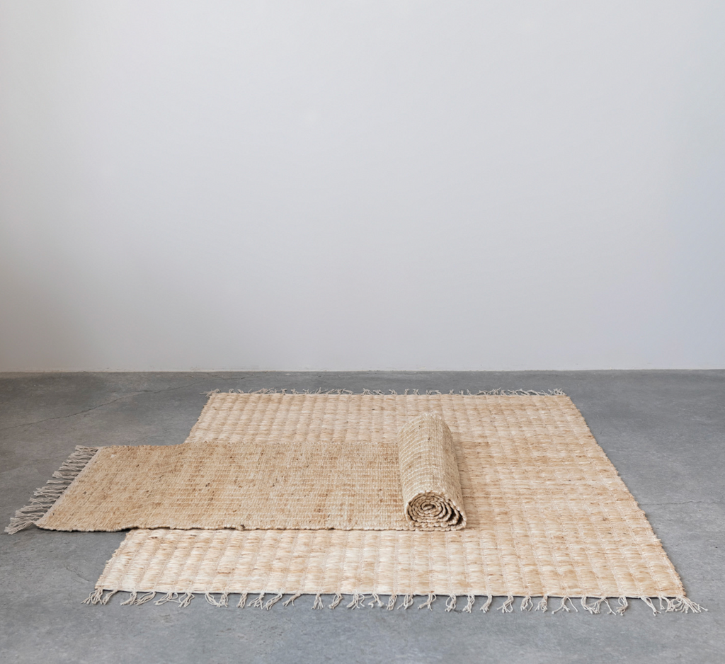 Woven Jute + Cotton Floor Runner