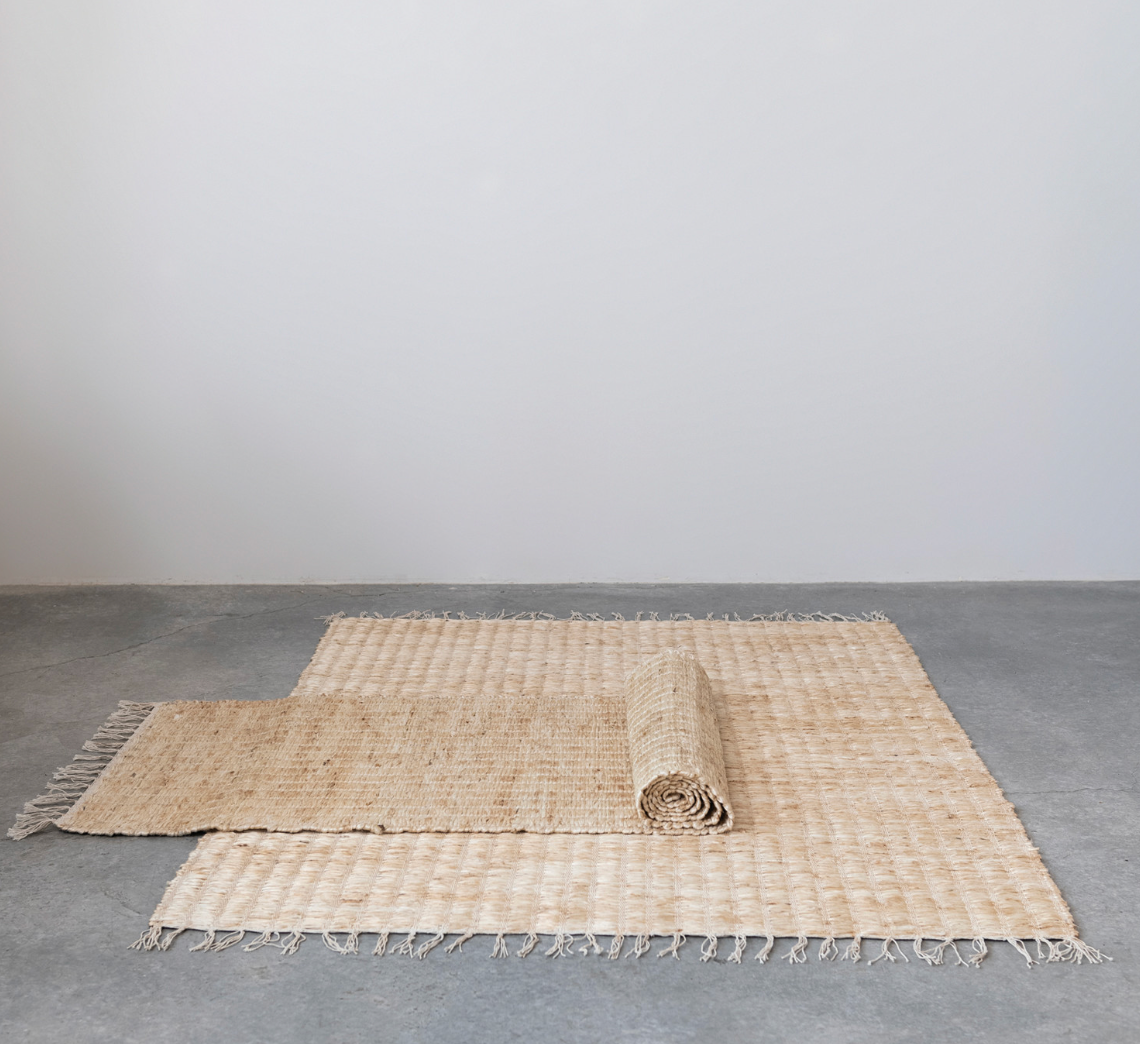 Woven Jute + Cotton Floor Runner