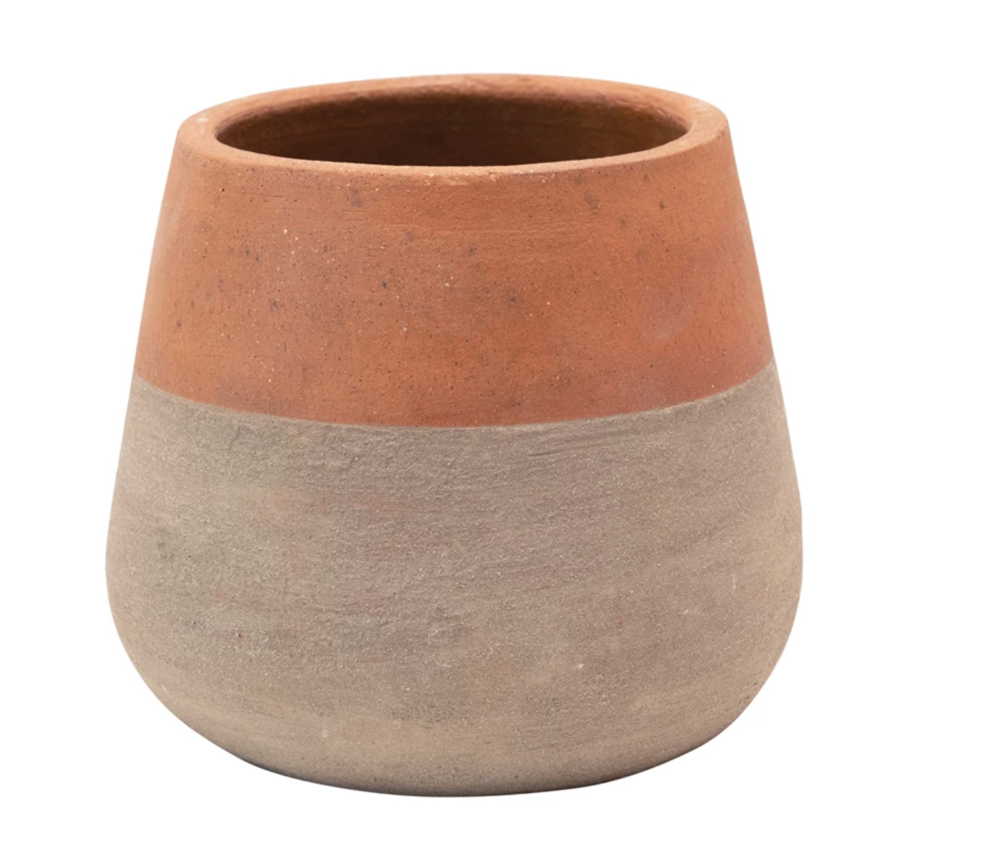 Two-Tone Terracotta and Cement Planter