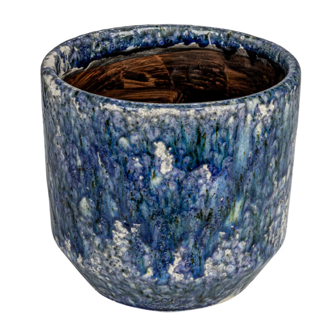 Blue Crackle Glaze Terracotta Planter