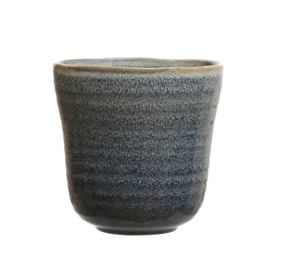 Blue Stoneware Planter