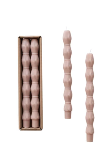 Unscented Sculpted Taper Candles