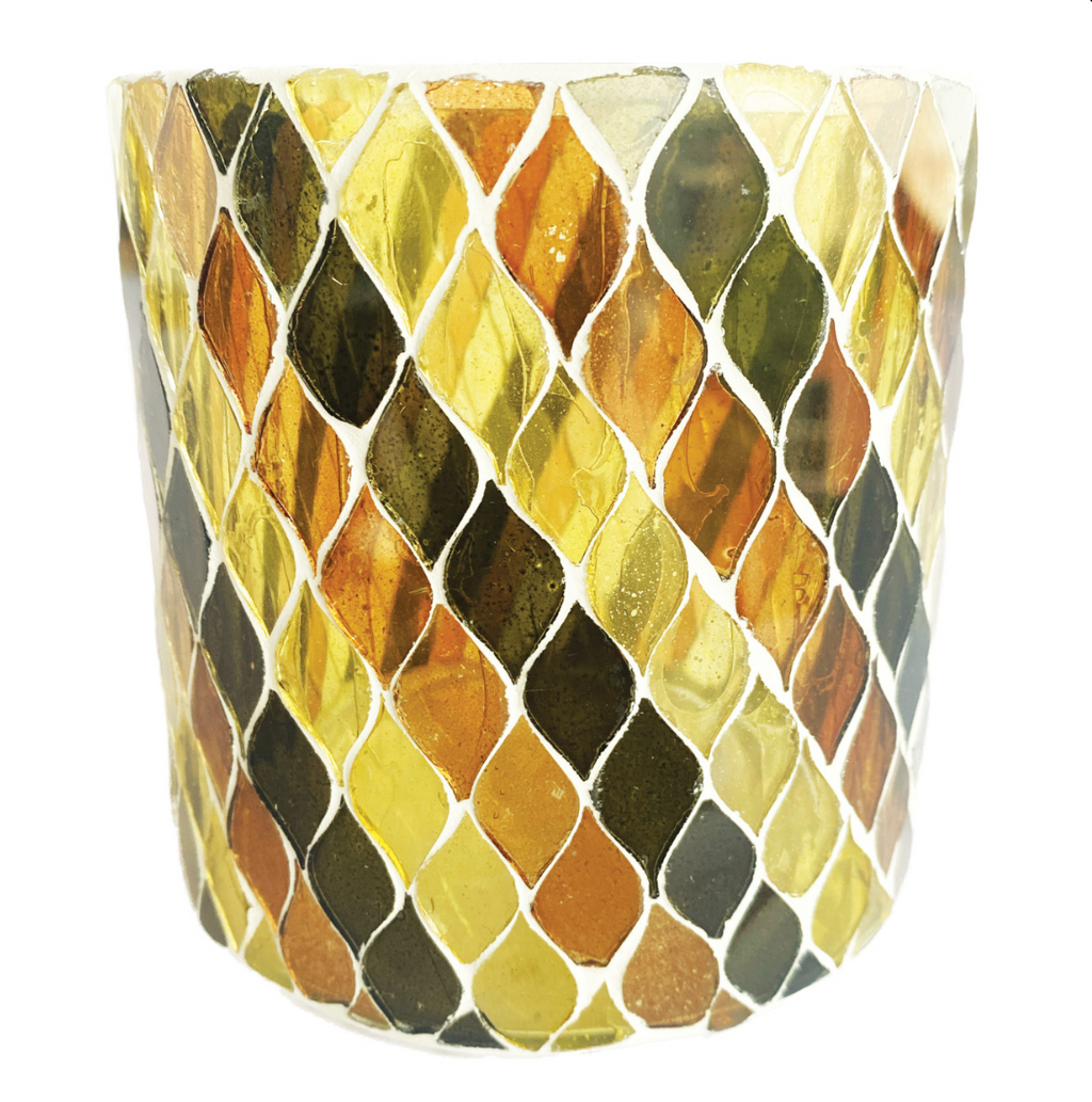 Fall Recycled Glass Candle Holders